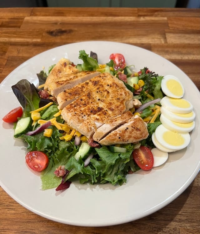 Crispy or Grilled Chicken Salad.